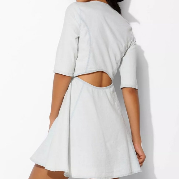 NWT For Love and Lemons Austin Chambray Dress in XS - Picture 5 of 11